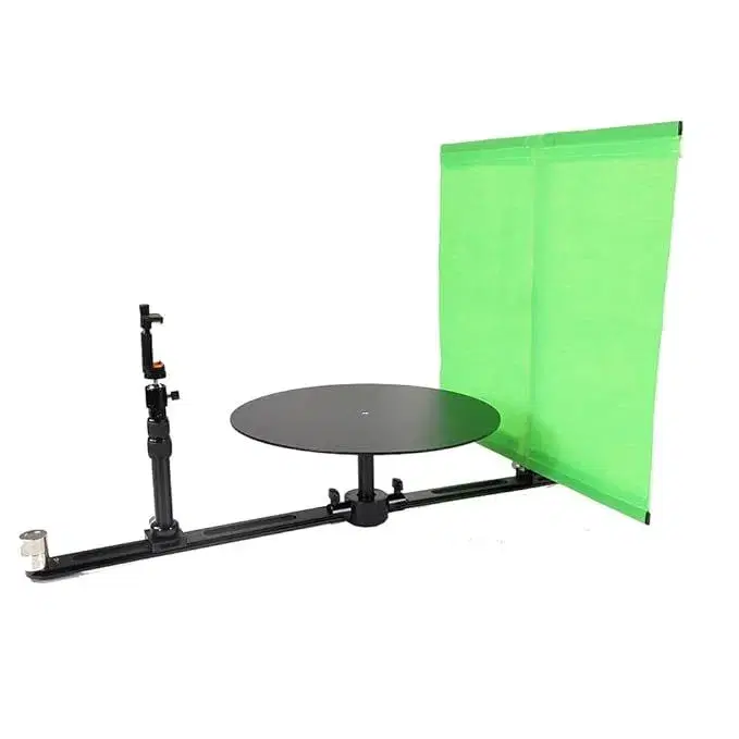 Digitek DRP 001 Portable 360° Rotating Camera Slider Spinning Photo Video Booth Spin Platform for Camera & Smartphone Video Photography with Remote Control.