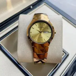 New Brand Design Golden Ceramic Date Function Diamond Index Premium Quality Luxury Watch.