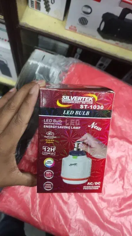 Silvertek ST 1030 Rechargeable Bulb 15W | Long hours backup | Emergency Light | Power backup | Indoor & Outdoor | Rechargeable Battery Backup Light | Emergency Light .