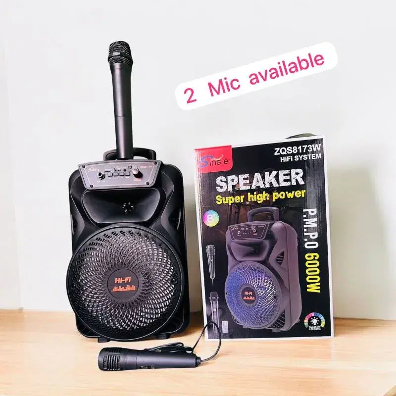 SinG-e ZQS8173, 8Inch ,20W Super Bass Karaoke Speaker.