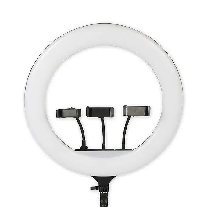 PK-460 Led Ring Light 18 Inch with PHONE HOLDER Circle Ring Selfie Led Photographic Studio Light for YouTube Live Show.