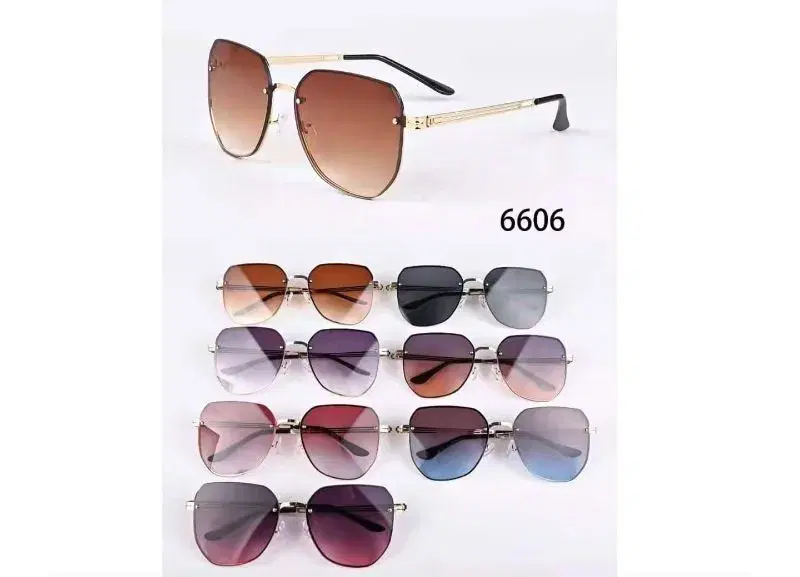 Stylish Oval Metal Frame shaded Sunglasses for women.