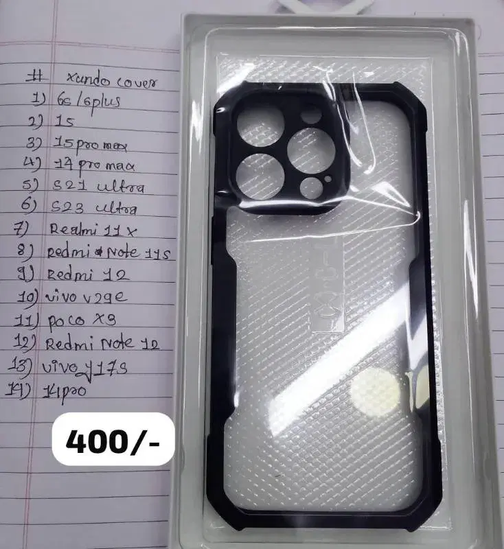 Xundo Iphone Cover || Available Models in picture.