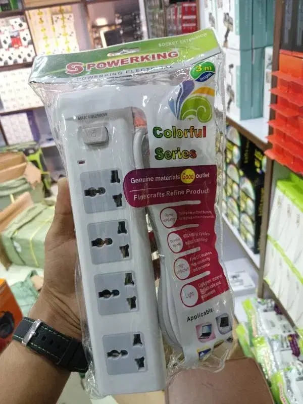 PowerKing 4-port Multiplug || Socket Extension- 5M.