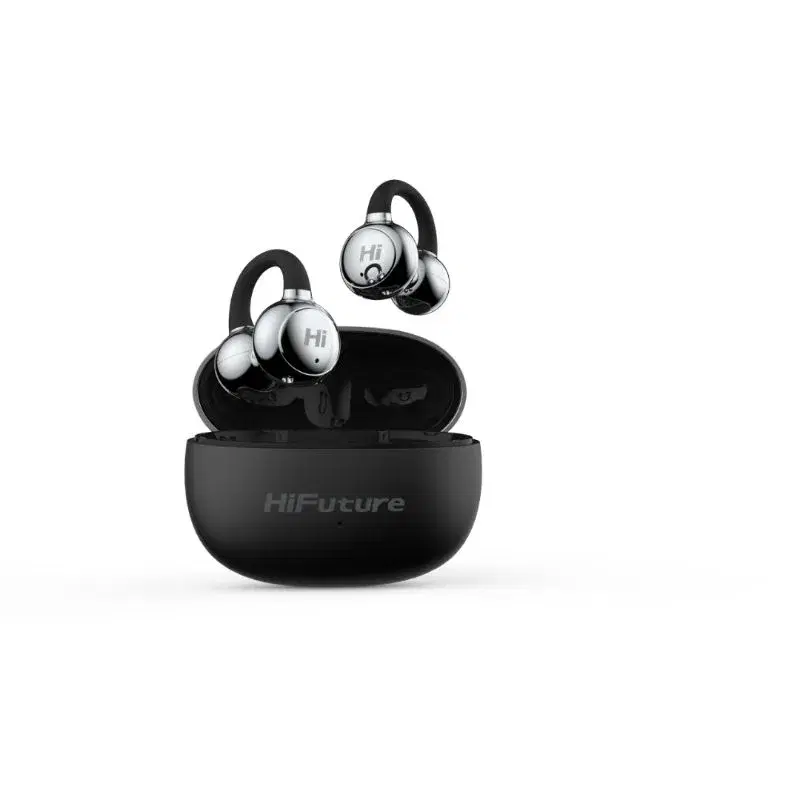 HiFuture Flexclip Open Ear Conduction Earbuds | AI Enhanced ENC | IPX5 Waterproof | 12mm Driver Boost Bass | Bluetooth Version 5.4 | 30 Hours Playtime | Light Weight Painless To Wear | Metal Case - LanizHub