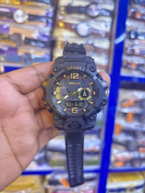 Miracle Stylish Dual Time display Sport Watches For Men.