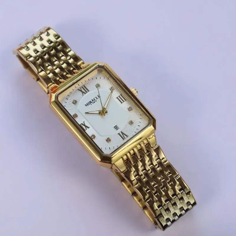 Miracle Luxury Square Shaped Quartz stainless Steel Watches.