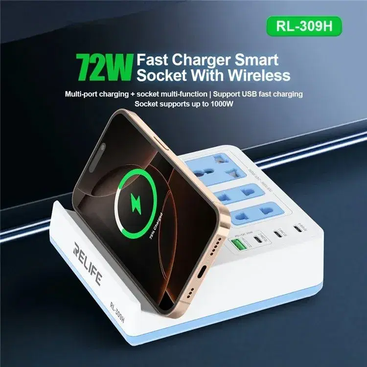 Relife RL-309H 72W QC&PD with 15W Wireless Charging.