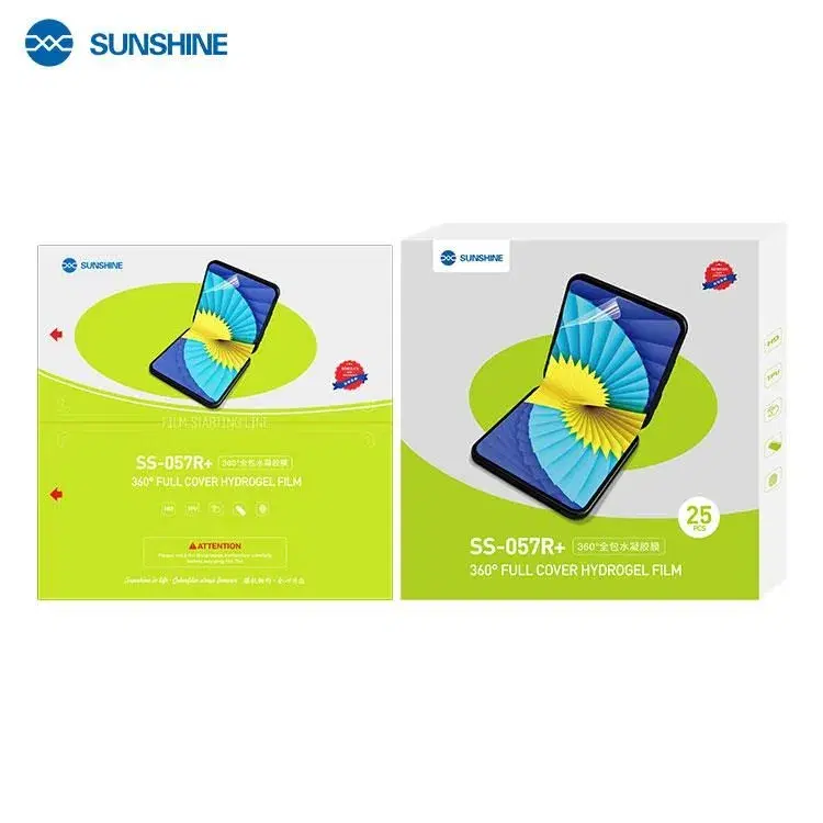 SUNSHINE SS-057R+ 360° FULL WRAP IMPORTED KOREAN TPU CLEAR SCREEN HYDROGEL MEMBRANE FILM.