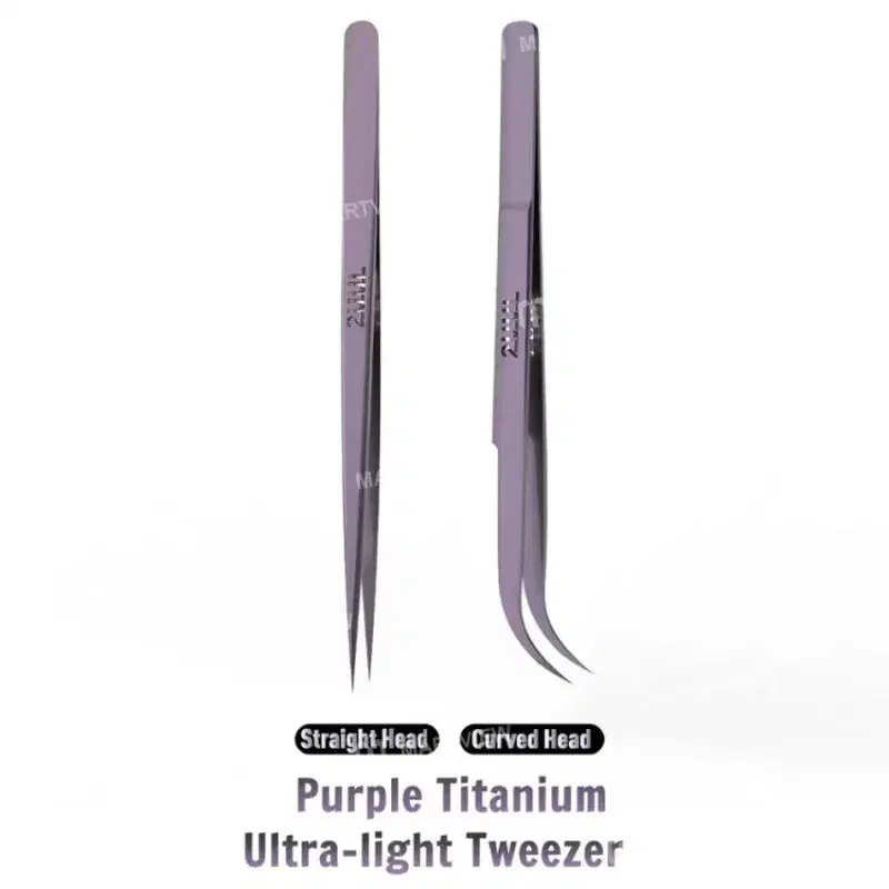 2UUL Purple Titanium Ultralight Tweezer for Precise Phone Board Repair Ti21 & Ti22.