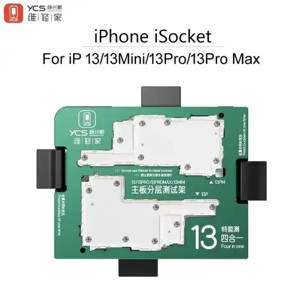 YCS iSocket Motherboard Test Fixture for iPhone iP13/13Mini/13Pro/13Pro Max Series Mainboard Middle Layer.