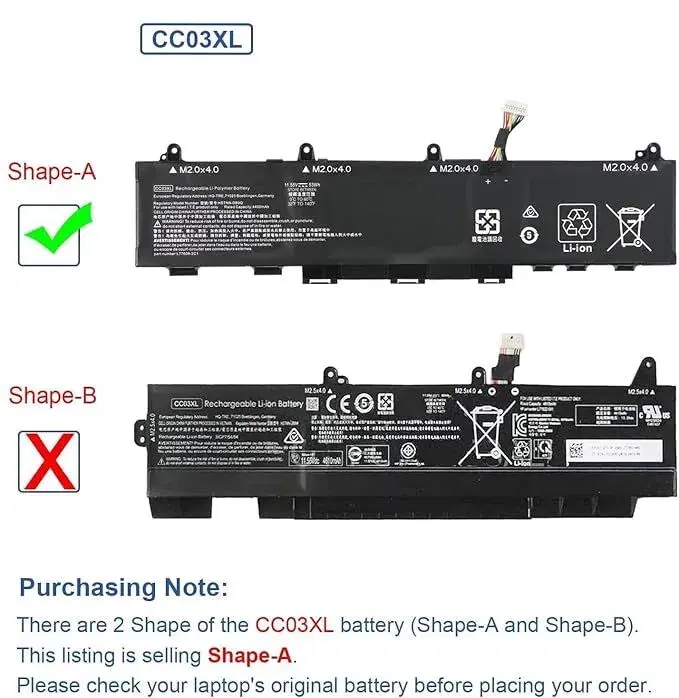 Hp CC03XL Laptop Battery.