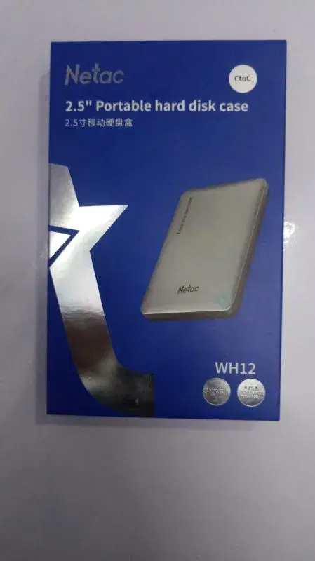 Netac WH12 2.5" Portable HDD case With C to Type C Cable.