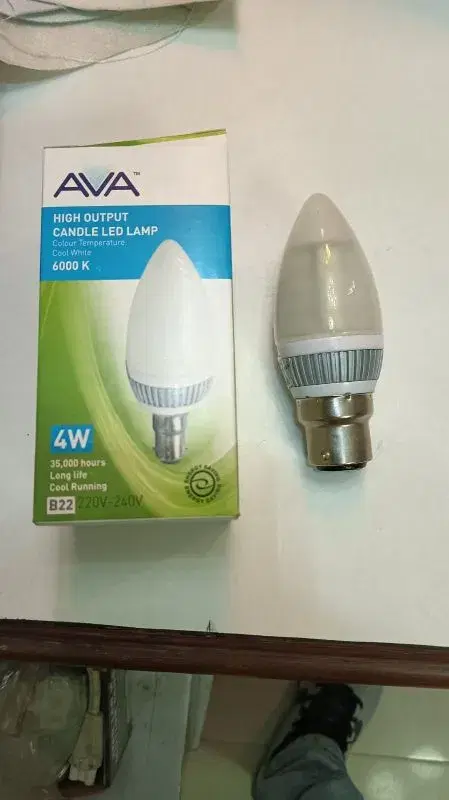AVA 4W B22 Candle LED Lamp-White.