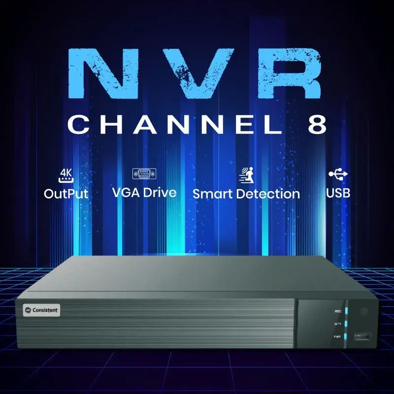 Consistent 8 Channel NVR 1080P High Resolution Output for CCTV Cameras with 2 Year of Warranty