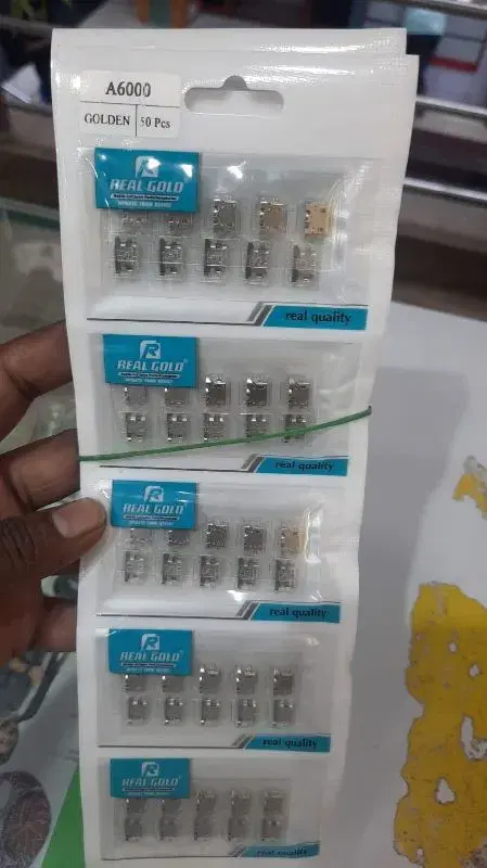 A6000 Real Gold Phone Connector-Golden.