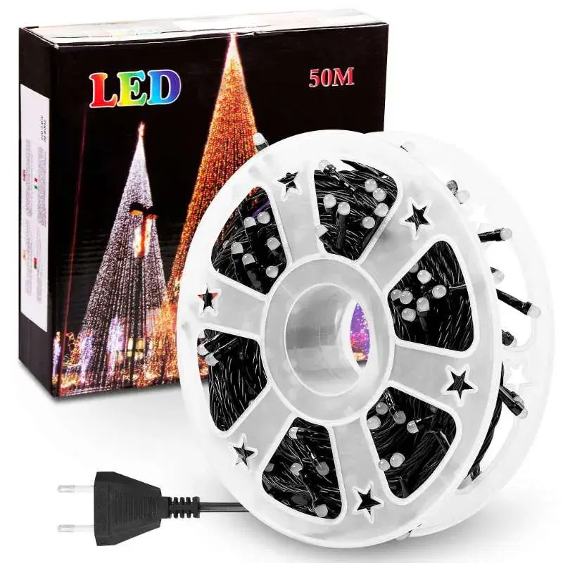 Multicolor 50M 240 led 8mm frosted light with black wire for Christmas, Dashain, Room Decoration