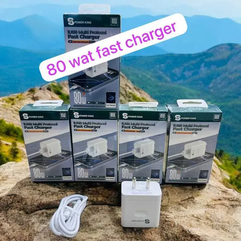 Powerking 80W 2-in-1 1USB Multi Protocol Fast Charger.