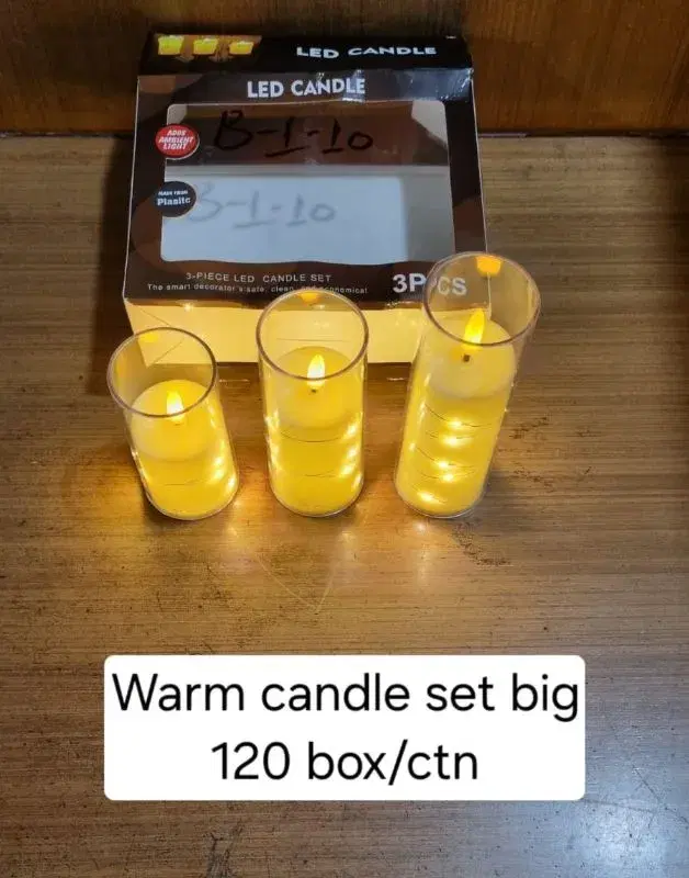 Warm LED Candle Big Set.