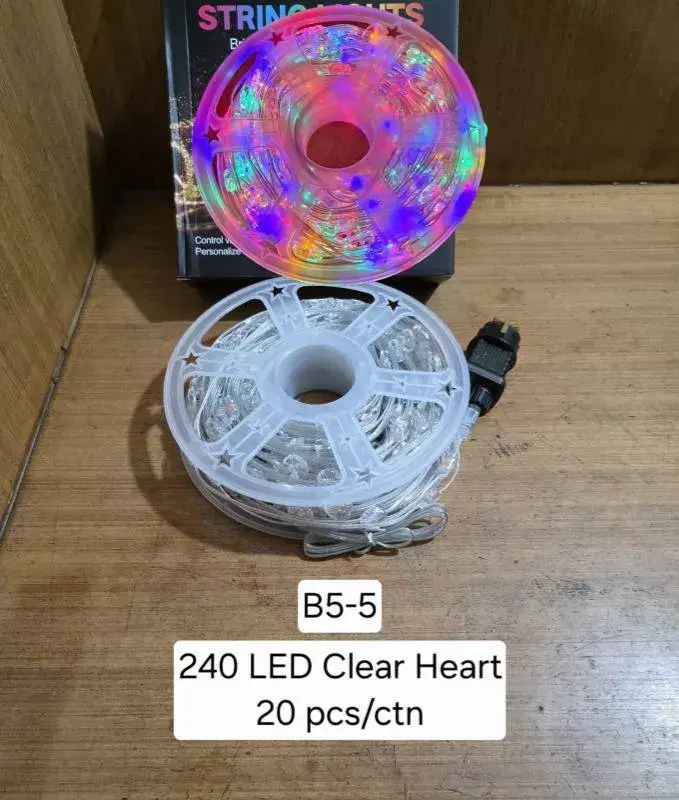 240 LED Clear Heart Lights || Multicolor Jhilimili Lights.
