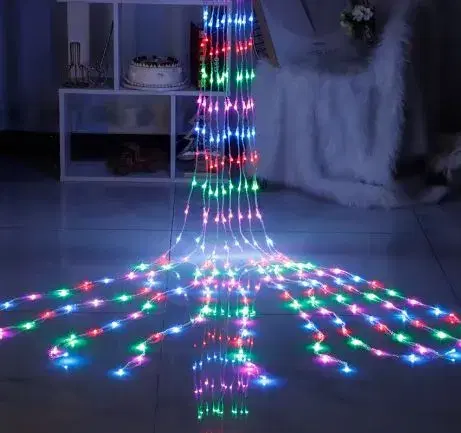 15*15 Feet LED Waterproof Meteor Shower Rain LED String Waterfall Lights-10 lines With Multicolor.