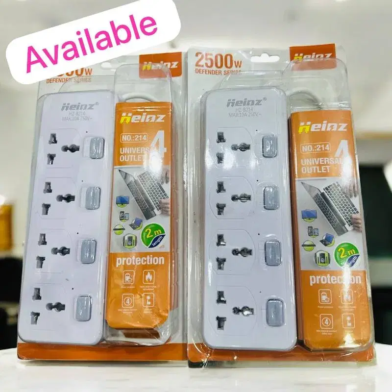 Heinz HZ-B214 2500W 4-Port High Protective Multiplug-2M.