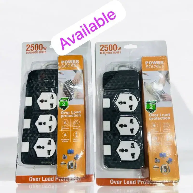 Powerking 913 ,2500W 3-Port Multiplugs-2M long.