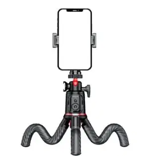 C03 Flexible Octopus Telescopic Pole Tripod With Cell Phone clip Selfie Stick.