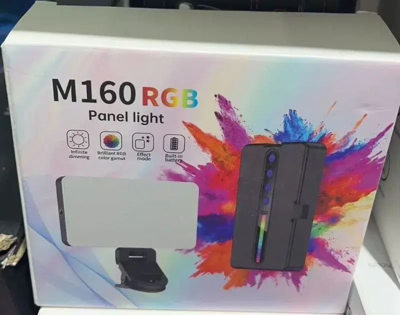 M160-W68RGB Panel Light || Portable LED light || Selfie Light || Designed for photography/ videography and content creation.