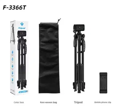 F-3366T Tripod || Designed For Using With smartphones and cameras.