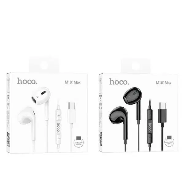 HOCO M101 Max Crystal Grace Type-C Wired Controlled Digital Earphones with Microphone.