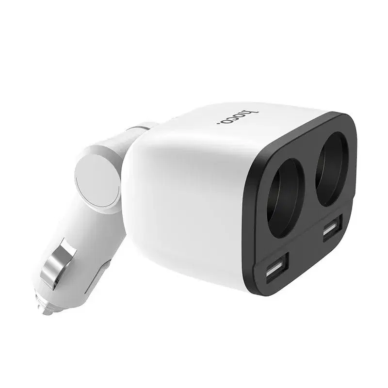 Hoco Z28 Power Ocean Cigarette Lighter In-car Charger With Digital Display .