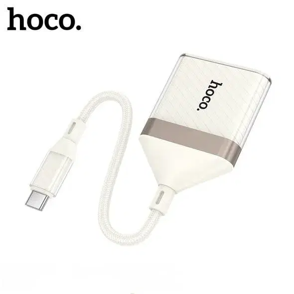 Hoco UA40A Crystal 2 -in -1 Memory Card Reader with Type-C Connector.