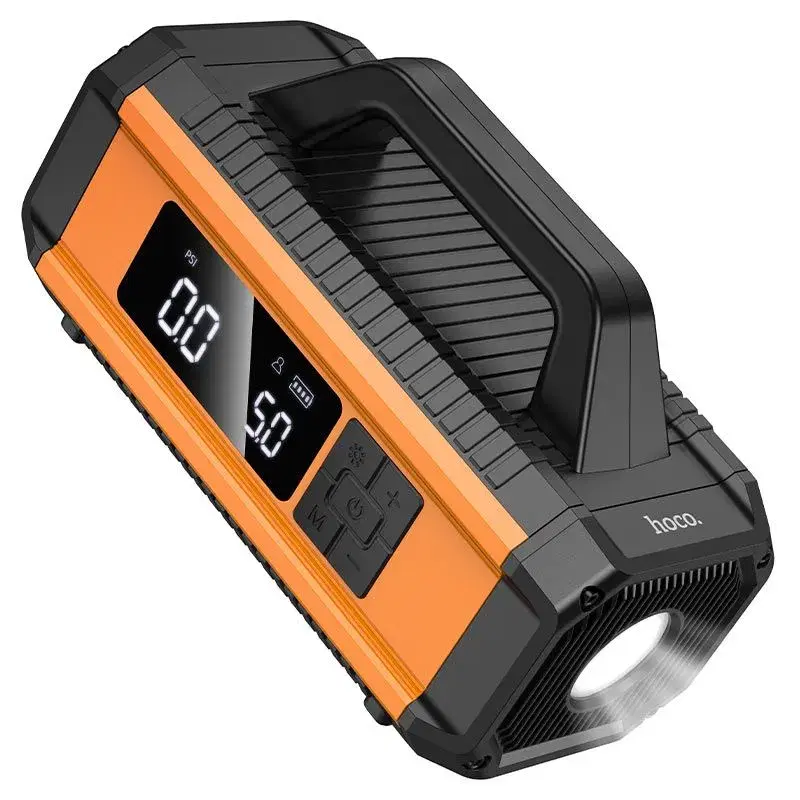 Hoco QS4 Intelligent Air Pump With Emergency Start-up Power Bank 10000mAh.