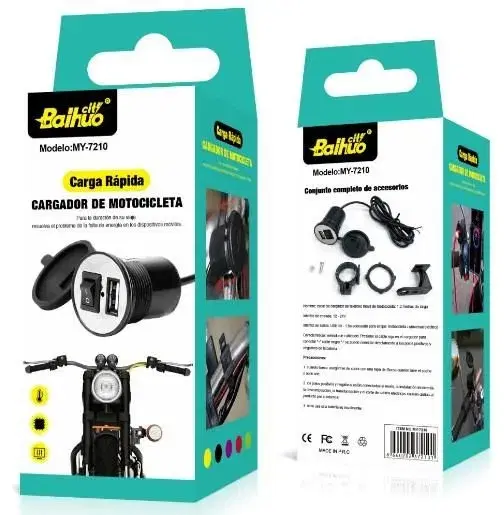 Baihuo MY-7210 Motorcycle 2.1 Charger.