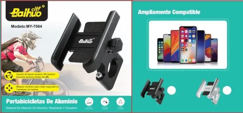 Baihuo MY-7064 Aluminum Alloy Bicycle Phone Holder .