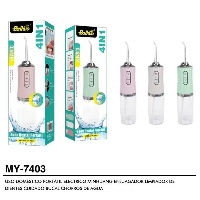Baihuo MY-7403 4-in-1 Portable Oral Irrigator || water flosser or dental water jet.