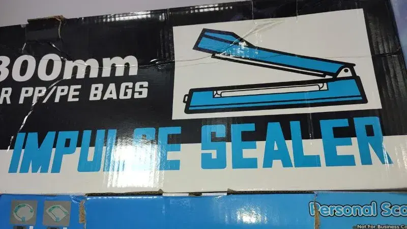 Impulse Sealer Heat Sealing Machine Vacuum Bag Sealer Plastic Sealer 220V 50/60HZ,blue 300MM