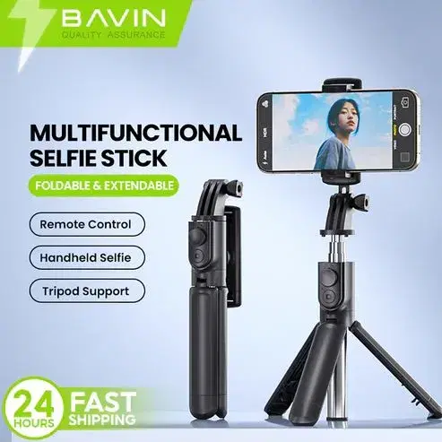 BAVIN AP10 Bluetooth Foldable Selfie Stick & Tripod.