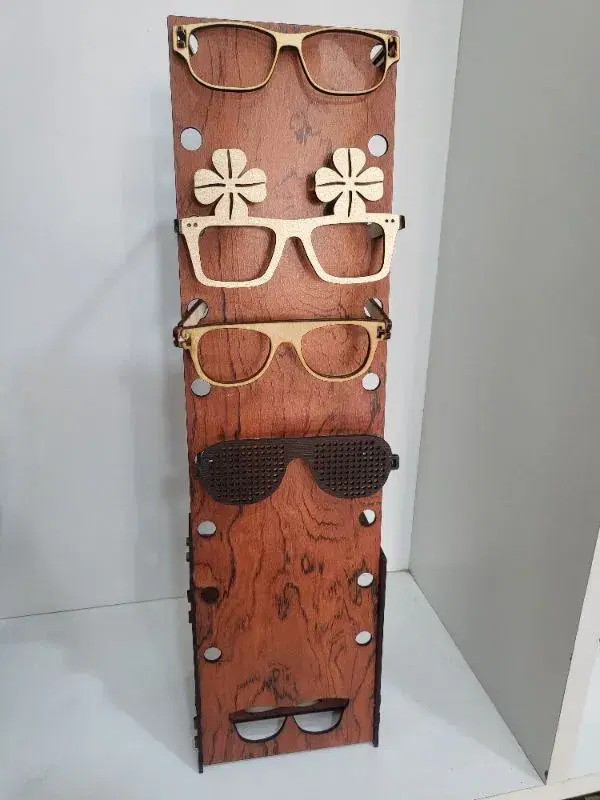 Wooden Sunglass Showcase Stand