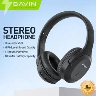 BAVIN HB-BH50 Bluetooth Stereo Headset With High-Quality Sound Built-In Microphone & Long Battery Life.