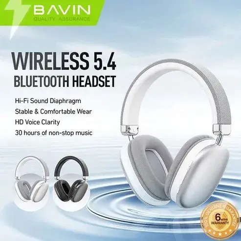BAVIN HB-BH55 Wireless Bluetooth Earphones With High-Fidelity Sound, SD Card & AUX Compatibility.