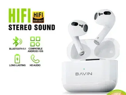 BAVIN BA26 TWS Wireless Earbuds Bluetooth Earphone Hi-Fi Audio Sounds Bluetooth5.1 for Android / iPhone.