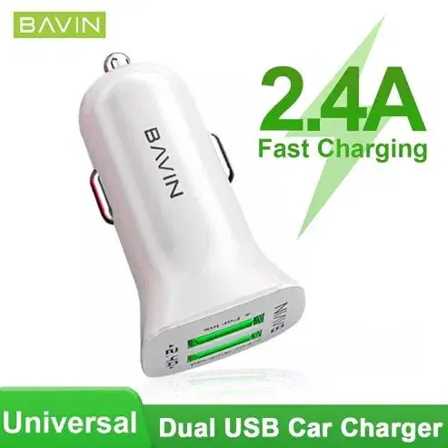 BAVIN C-C-PC253 2.4A Fast Charging & Universal USB Car Charger With Dual USB Port.
