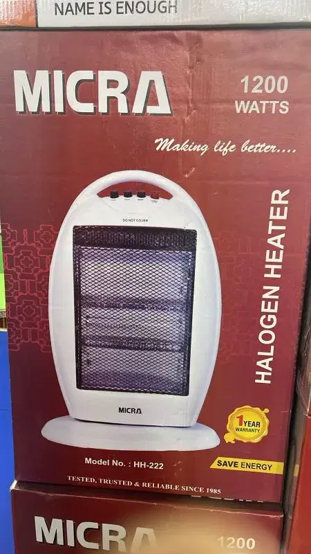 Micra HH-222 Halogen Heater 1200 Watt.