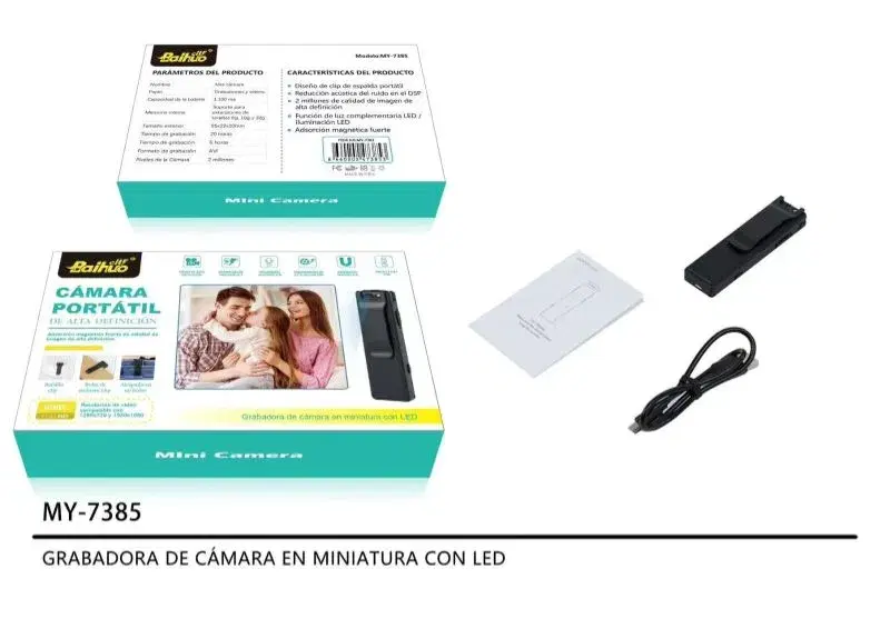 Baihuo MY-7385 Portable Camera|| A Mini Hidden Camera with LED and recording capabilities.