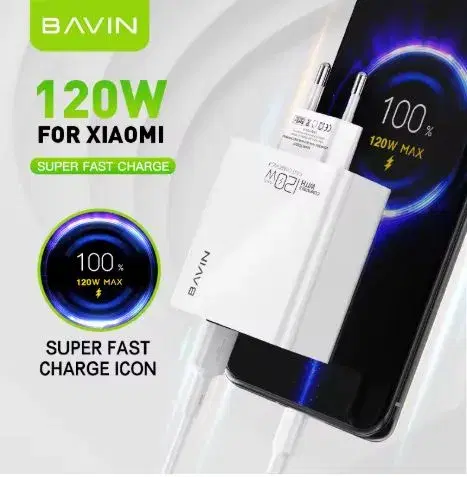 BAVIN PC953Y 120W USB Super Fast Charger for xiaomi.