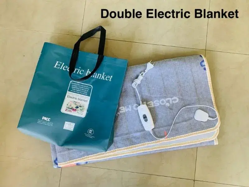 Electric Double Bed Heated Blanket 1/2 Step Control Thermostat Body Warmer Heater For Winter
