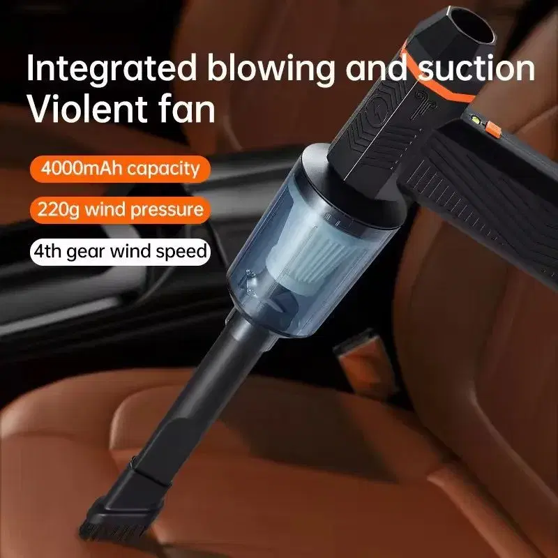 Wireless Car Vacuum Cleaner|| 4000mAh Capacity ||220g Wind Pressure || 4th grear wind Pressure.