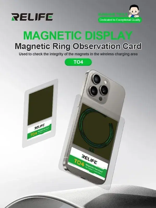 RELIFE TO4 Magnetic Test Card for Mobile Phone Repair.